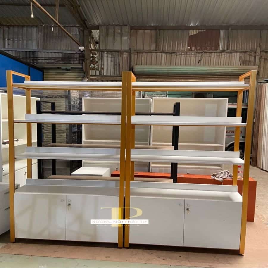 Tủ Sắt Trưng Bày Vàng Đồng