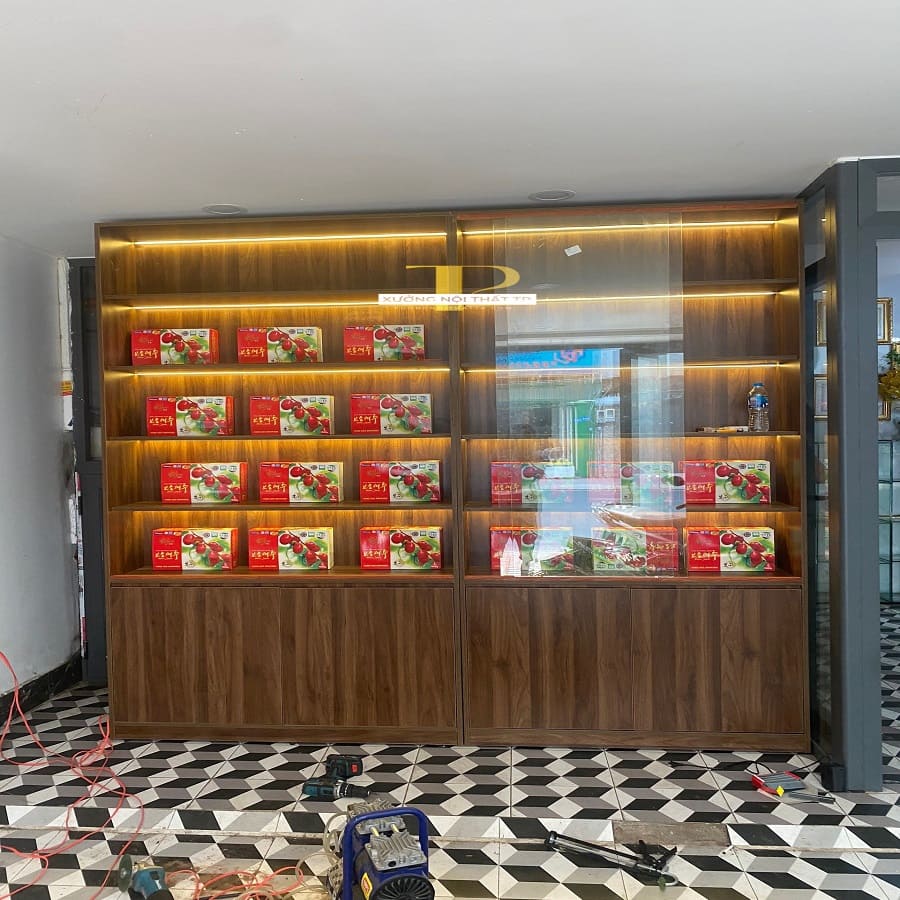 Tủ Kính Led Trưng Bày Yến Sào 1M2